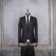 کت و شلوار مشکی طوسی ریز