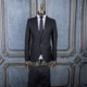 کت و شلوار مشکی سرمه ای ریز