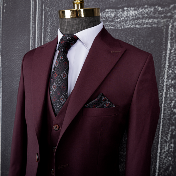 کت شلوار مردانه زرشکی