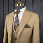 کت و شلوار مردانه کرم