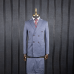 کت و شلوار طوسی آبی دیپلمات عالیجناب