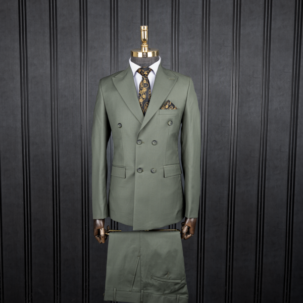 کت و شلوار سبز رویال مگا دبل برست