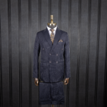 کت و شلوار دیپلمات سرمه ای دبل برست فاستونی
