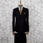 کت و شلوار مشکی بزیاق دبل برست