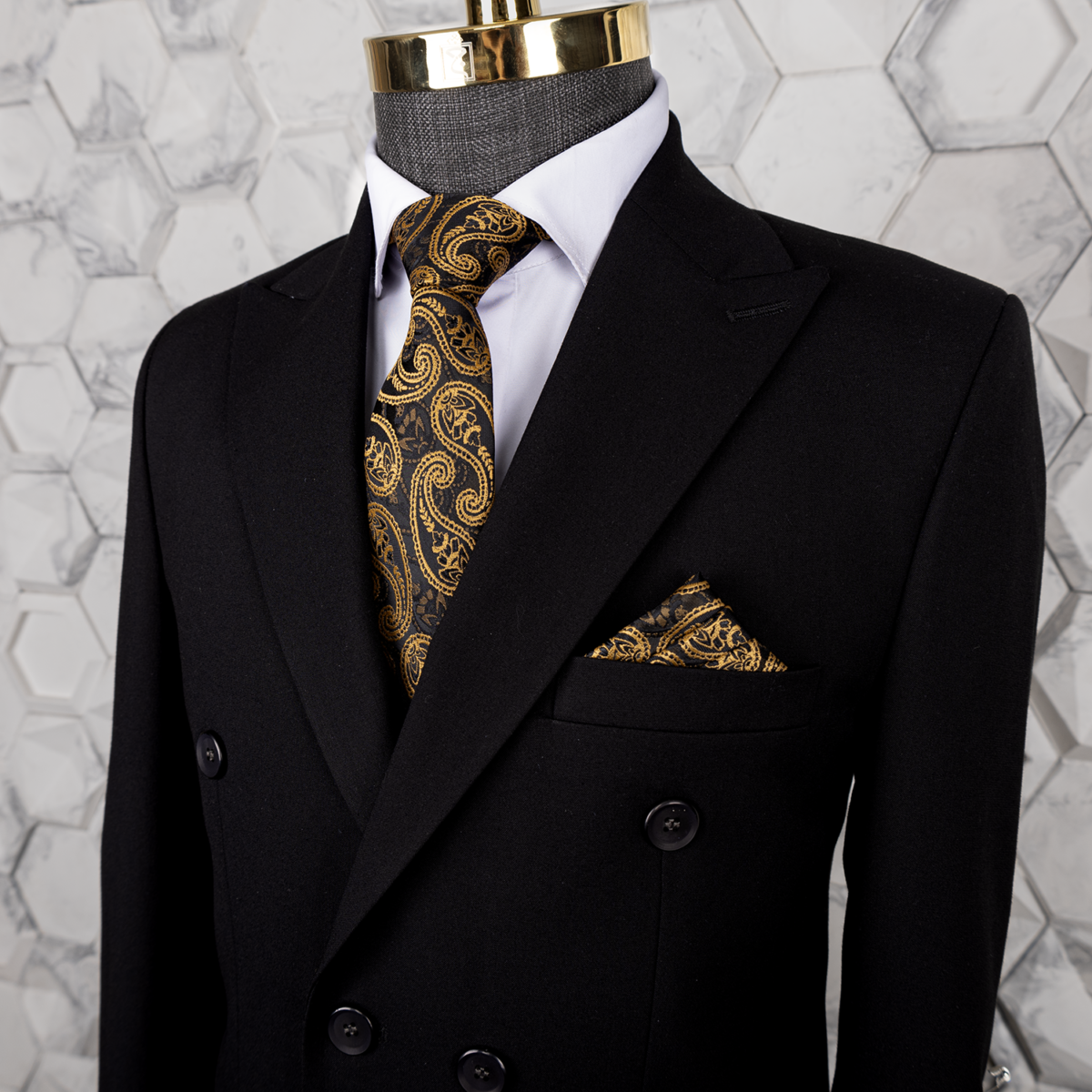 کت شلوار شش دکمه مشکی