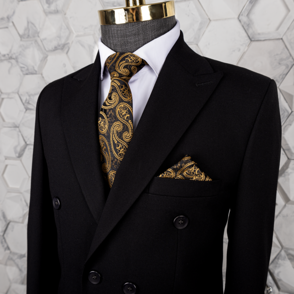 کت شلوار شش دکمه مشکی