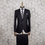 کت و شلوار مشکی دو دکمه فاستونی