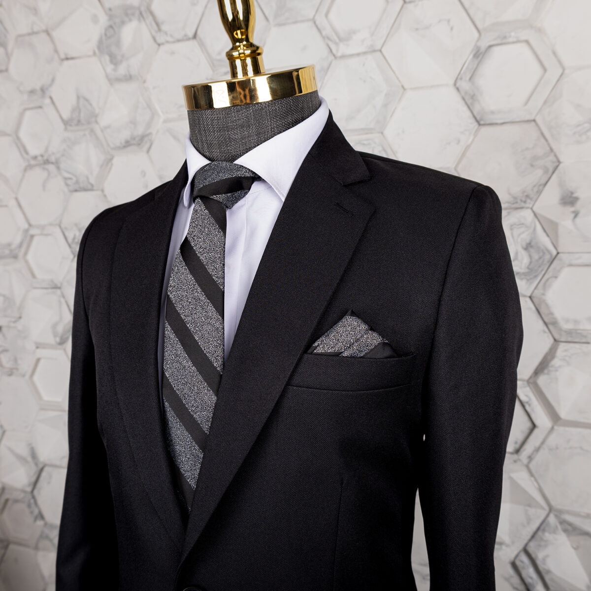 کت شلوار مشکی فاستونی