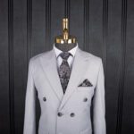 کت شلوار دبل برسا طوسی