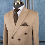 کت شلوار شش دکمه کرم