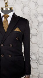 کت شلوار مردانه مشکی دبل برست