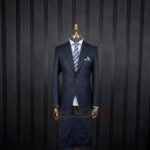 کت و شلوار سرمه ای دو دکمه دیپلمات