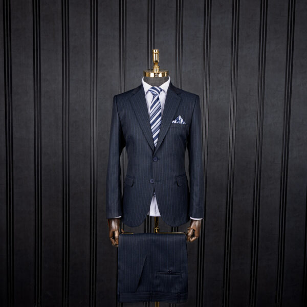 کت و شلوار سرمه ای دو دکمه دیپلمات