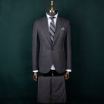 کت و شلوار طوسی تیره فاستونی ایرانی