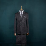 کت و شلوار مشکی دیپلمات دبل برست