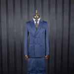 کت و شلوار سرمه ای دیپلمات دبل برست