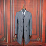 پالتو مردانه طوسی جناقی چهار دکمه