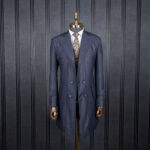 پالتو مردانه سرمه ای جناقی چهار دکمه