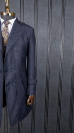 پالتو مردانه سرمه ای جناقی چهار دکمه - Image 5