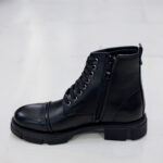 نیم بوت مردانه برت مشکی چرم طبیعی - Image 4