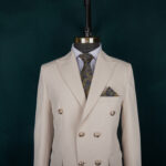 کت و شلوار کرپ دبل برست