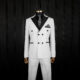 کت و شلوار دبل برست تاکسیدو سفید