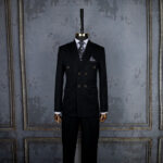 کت و شلوار مشکی دبل برست جودون