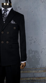 کت و شلوار مشکی دبل برست