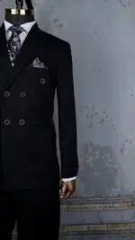 کت و شلوار مشکی دبل برست