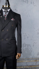 کت شلوار شش دکمه مشکی