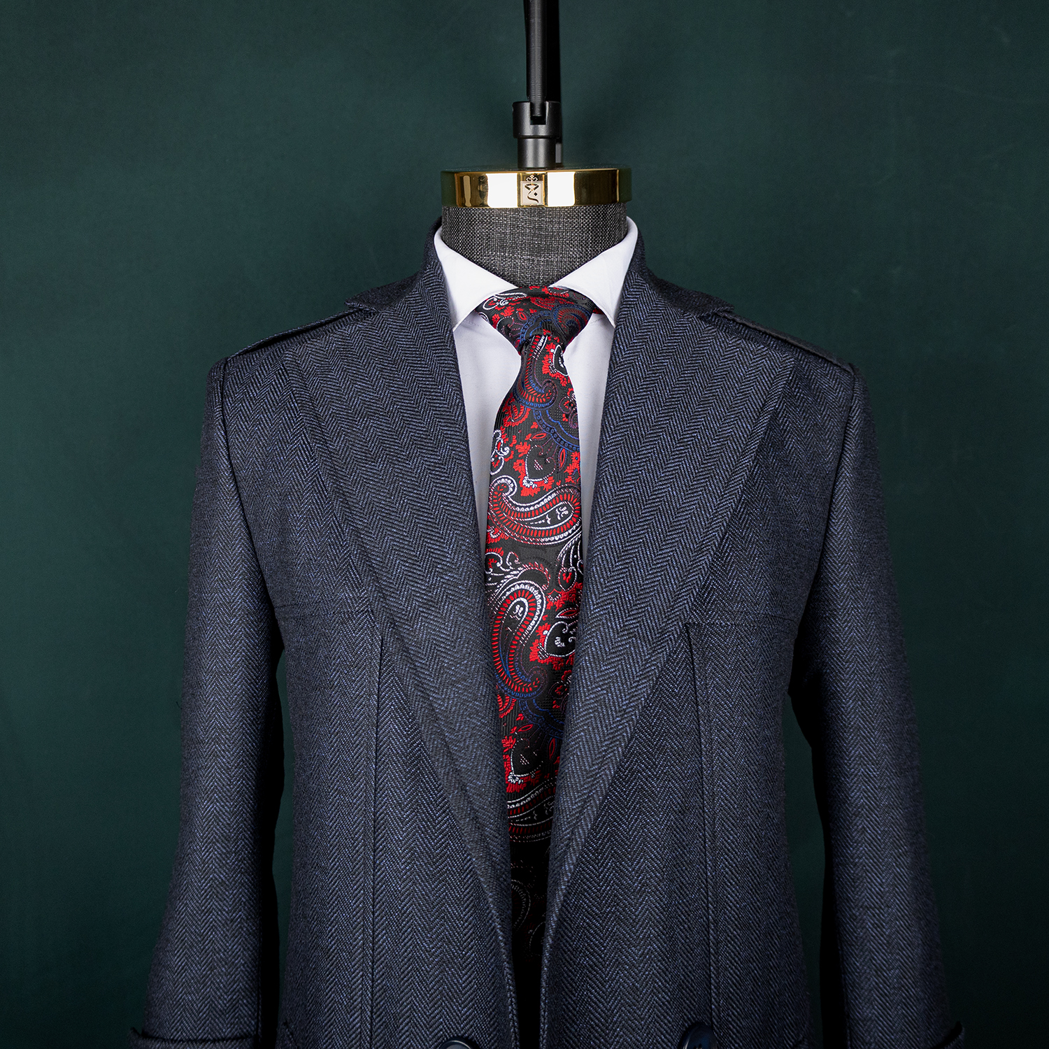 3606 پالتو چهار دکمه سرمه ای