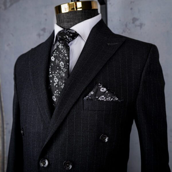 کت و شلوار مشکی دبل برست