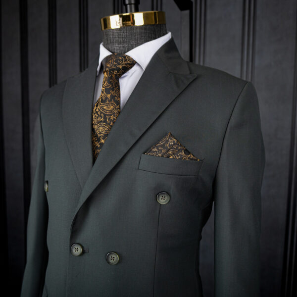 کت و شلوار دبل برست سبز