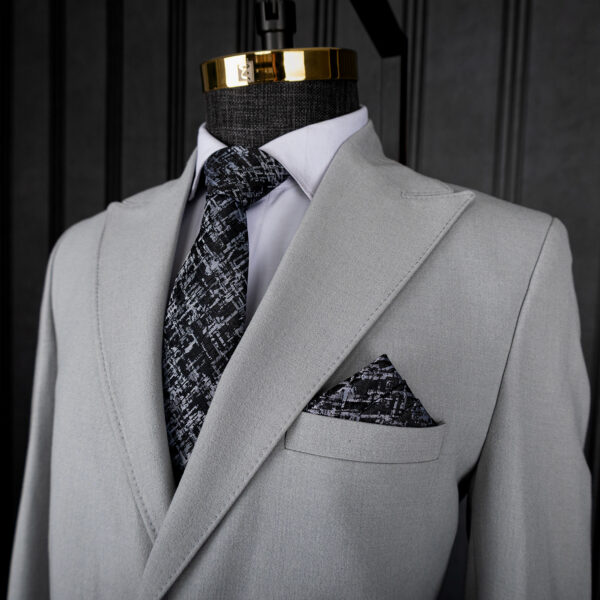 کت شلوار طوسی بزیاق