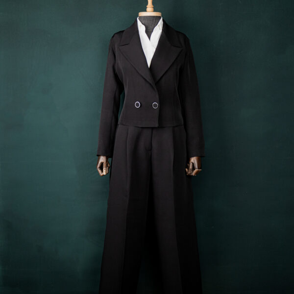 کت و شلوار کراپ زنانه مشکی