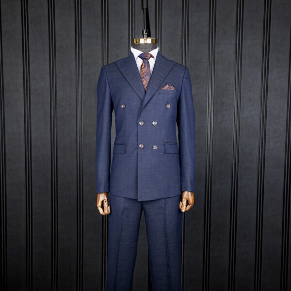 کت و شلوار سرمه ای دبل برست