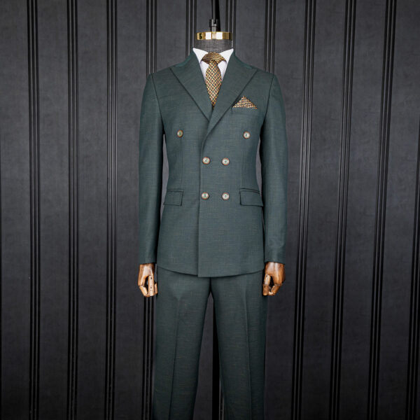 کت و شلوار سبز دبل برست