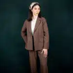 کت و شلوار زنانه هرمس قهوه ای